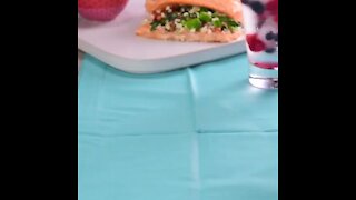 Spinach Stuffed Salmon and Goat Cheese