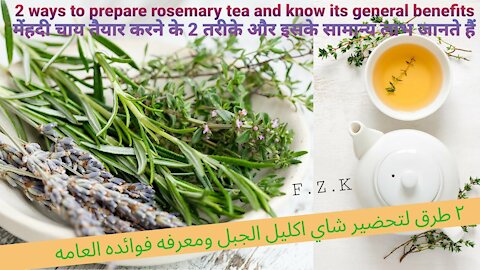2 ways to prepare rosemary tea and know its general benefits