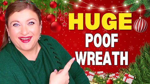 How to make a Basic Poof Deco Mesh Christmas WREATH Tutorial