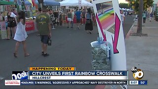 City unveils first rainbow crosswalk in Hillcrest