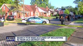 Search for man accused of molesting Detroit girl