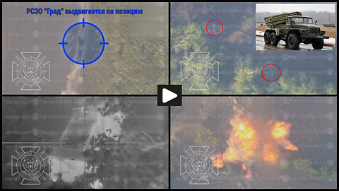 Kharkiv area: Russian Lancet UAV burns another BM-21 Grad MLRS