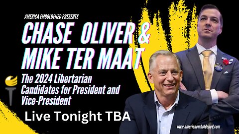 The 2024 Libertarian Presidential Candidate, Chase Oliver and his VP Mike ter Maat