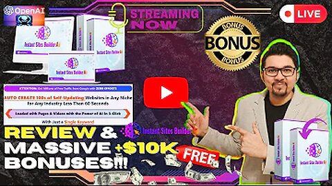 Instant Sites Builder AI Review⚡💻[LIVE] World's Fastest AI Website Creator📲⚡FREE 10K Bonuses💲💰💸