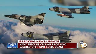 Pilot ejects off Point Loma coast
