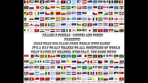 World country flags, over 230 types and with name! [Quotes and Poems]