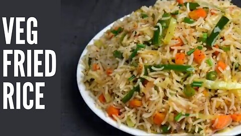 Veg Fried Rice Without Sauce/ Vegetable Fried Rice Recipe/ Easy Fried Rice