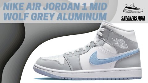 Nike Air Jordan 1 Mid Wolf Grey Aluminum (W) - BQ6472-105 - @SneakersADM