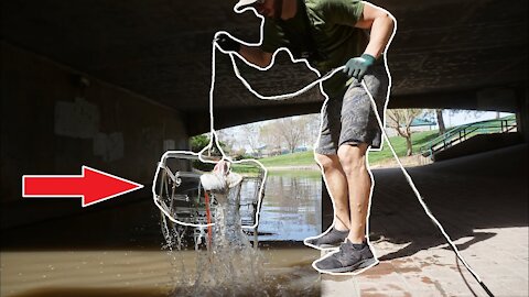 MAGNET FISHING UNDER BRIDGES with 1150LB MAGNET!! (SURPRISING FIND)