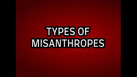 Types Of Misanthropes + Short Rant