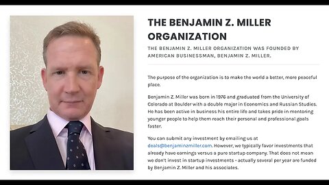 Sunday Benjamin Z Miller Investor Networking Group