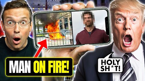 🚨 YIKES! Lib Lights Himself ON FIRE Outside Trump Trial LIVE On CNN & Fox News Broadcasts | PANIC!