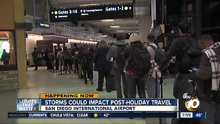 Storms could impact post-holiday travel