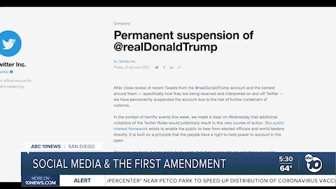 Social media and the First Amendment