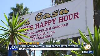 La Jolla restaurant closes after 52 years