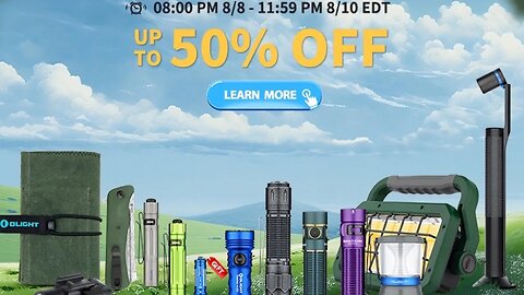 Olight August Sale Up to 50% off Early Access is August 6th