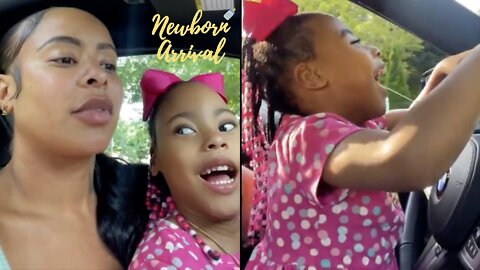 Alexis Skyy Lets Daughter Alaiya Spin The Block! 🚗