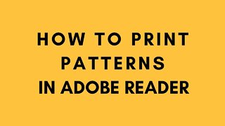 How to Print Leather PDF Patterns in Adobe Reader