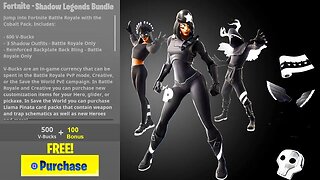 How To Get The "SHADOW LEGENDS" Skin Bundle For *FREE* In Fortnite!...