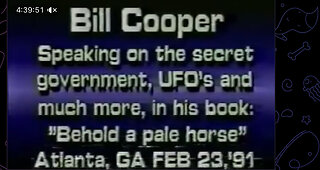 Bill Cooper, Pale Horse lecture, 1991