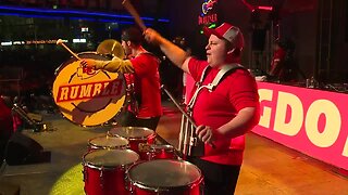 Chiefs Rumble performs at P&L watch party