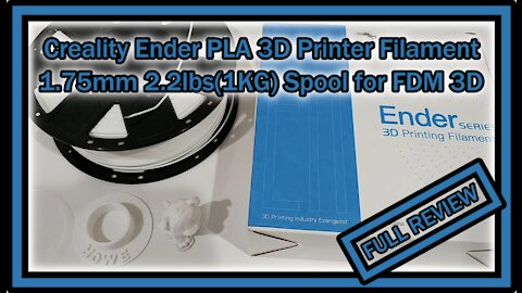 Creality Ender PLA 3D Printer Filament 1.75mm 2.2lbs(1KG) +/- 0.03mm Biodegradable FULL REVIEW