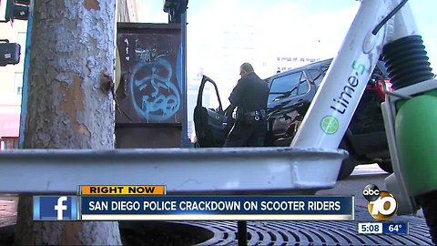 San Diego Police cracking down on scooter riders