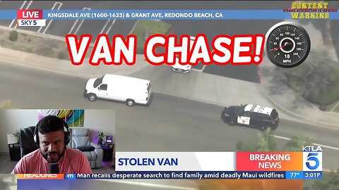 LIVE: STOLEN VAN! #chase #california #policechase