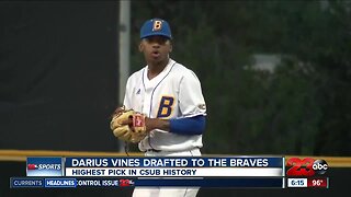 Junior pitcher Darius Vines becomes CSUB's highest draft pick