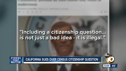 California sues over census citizenship question