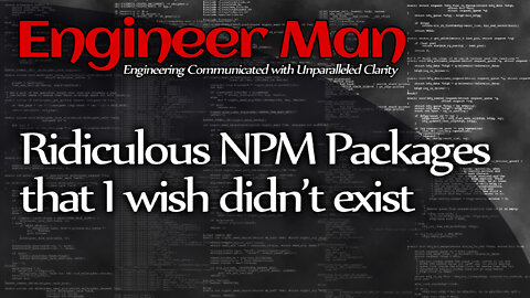 Ridiculous NPM (Node.js) Packages that I wish didn't exist