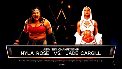 AEW Full Gear 2022 Jade Cargill vs Nyla Rose for the AEW TBS Championship