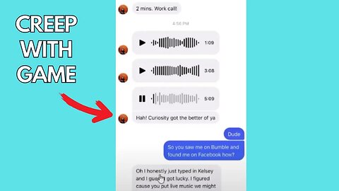 Creep leaves long voicenotes to women he's cyberstalked