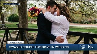 Owasso Couple Holds Drive-in Wedding