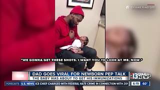 Viral video of dad giving baby pep talk