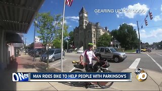 Man rides bike to help people with Parkinson's