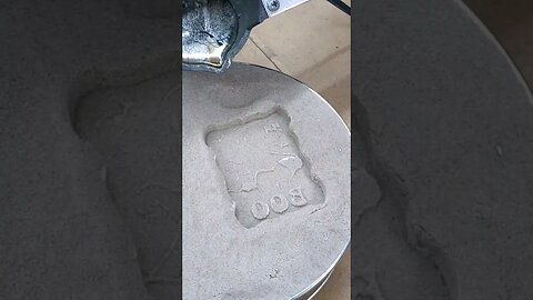 Pouring Molten Metal on Sand - Casting Pewter