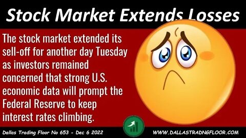 Stock Market Extends Losses