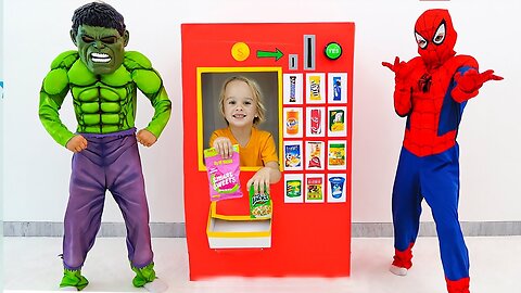 Vlad and Niki - Kids story with superheroes vending machine