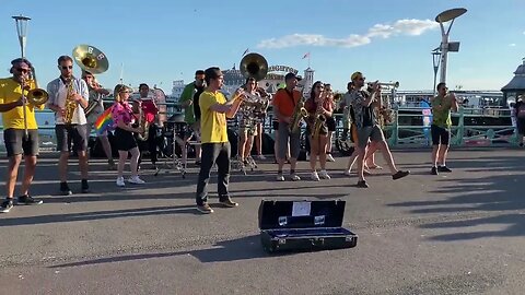 Baby One More Time! From Paris To Brighton Poil O’ Brass Big Band Brighton Beach Busking!