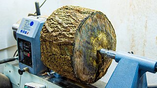 Woodturning - Dragon Bowl from End Grain Black Walnut