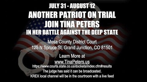 Tina Peters Election Fraud Trial Begins Jul 31st >>🇺🇸 Jul.28.2024