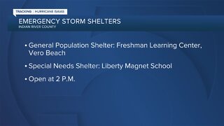 Storms shelters opening Saturday in Indian River County