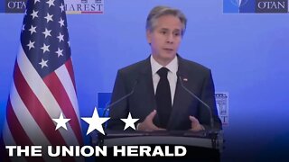 Secretary of State Blinken Holds a Press Conference in Bucharest