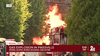Multiple injured in a gas explosion in Pikesville Friday
