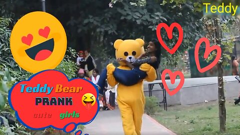 🔥Teddy Bear Funny Pranks~😍~Teddy Bear Prank On Cute Girls😍#Shorts#Viral#Funny#yt#vidiQ#hastags