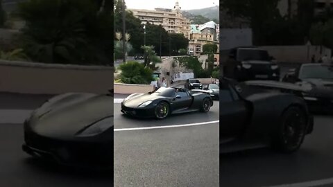 Black gang in Monaco #mtsupercars #carporn #cartiktokers #supercar #carsoftiktok #monaco