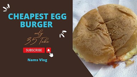 Cheapest Egg Burger only 35 Taka / Bangladeshi street food / nams vlog