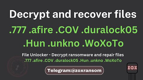 How to Decrypt Ransomware Files In Seconds! .777 💻🔓