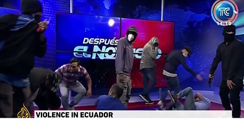 Ecuador- City streets gangs take prison staff hostage, set off explosions on TV station live on air